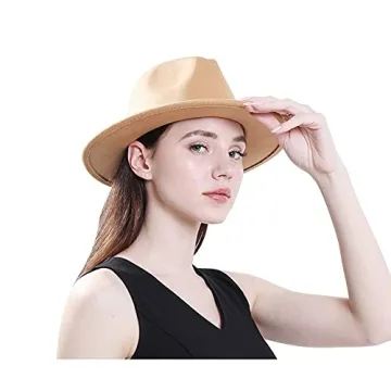 Stylish Lisianthus Women Fedora Hat in Camel for All Occasions