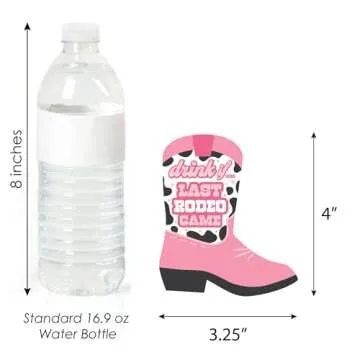 Last Rodeo Drink If Game for Pink Cowgirl Parties - 24 Count
