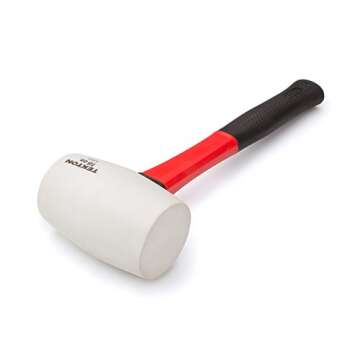 TEKTON 16 oz. Fiberglass Handle White Rubber Mallet | 30653