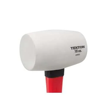 TEKTON 16 oz. Fiberglass Handle White Rubber Mallet | 30653