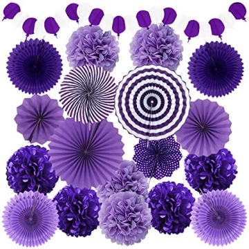 Recosis Purple Party Decorations for All Occasions