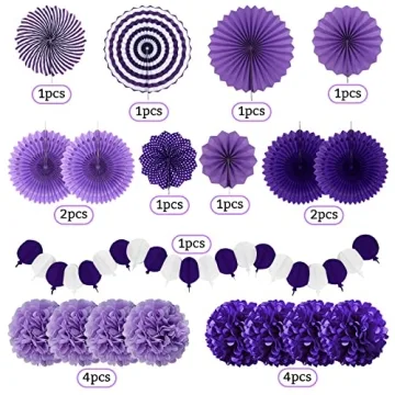 Recosis Purple Party Decorations for All Occasions