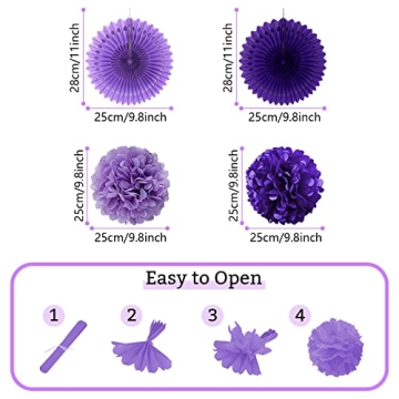 Recosis Purple Party Decorations for All Occasions