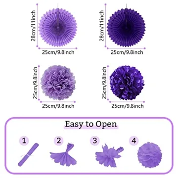 Recosis Purple Party Decorations for All Occasions