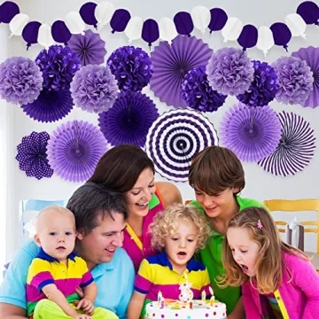 Recosis Purple Party Decorations for All Occasions