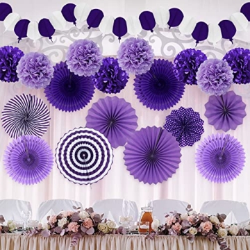 Recosis Purple Party Decorations for All Occasions