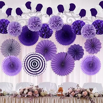 Recosis Purple Party Decorations for All Occasions