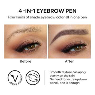 Versatile FREEORR 4 in 1 Eyebrow Contour & Highlight Pen for Flawless Brows