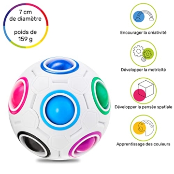 CUBIDI Rainbow Puzzle Ball | Brain Teasers for Ages 6+