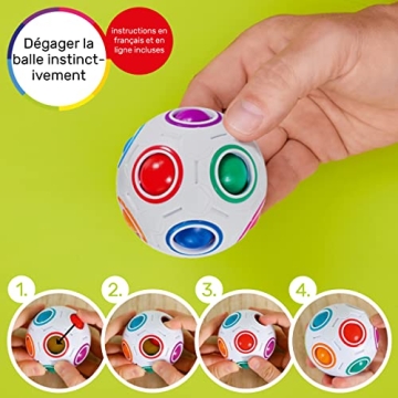 CUBIDI Rainbow Puzzle Ball | Brain Teasers for Ages 6+