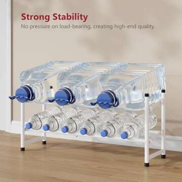 Tajsoon Expandable Shoe Rack for Closet 2 Tier, 28“-41“ Adjustable & Stackable Shoe Shelf Storage, Metal Shoe Rack Organizer for Front Door Entrance, Closet, Garage, Entryway, White