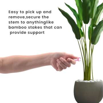 STDKDFW Plant Orchid Clip,120 PCS Dragonfly Orchid Clip, Vine Clip Plant Clip for Supporting Stems Orchid Vines Stalks Climbing Plants Grow Uprigh Portable Cute Flower (Rose Red)