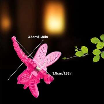 STDKDFW Plant Orchid Clip,120 PCS Dragonfly Orchid Clip, Vine Clip Plant Clip for Supporting Stems Orchid Vines Stalks Climbing Plants Grow Uprigh Portable Cute Flower (Rose Red)