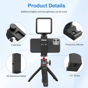 ULANZI ST-02S Aluminum Phone Tripod Mount for iPhones  & Androids