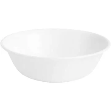 Corelle Vitrelle 6-Piece Soup/Cereal Bowl Set, Triple Layer Glass and Chip Resistant, 18-Oz Lightweight Round Bowls, Winter Frost White