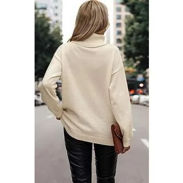 Shop ECOWISH Women’s Cozy Fall Pullover Sweater