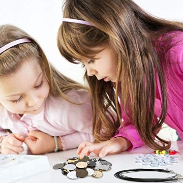 PP OPOUNT Craft Pendant Trays & Necklace Cords Set