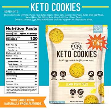 Proudly Pure Mini Bite Size Healthy Snackss - Healthy Keto Snacks Low Carb, Diet Friendly, Tasty and...