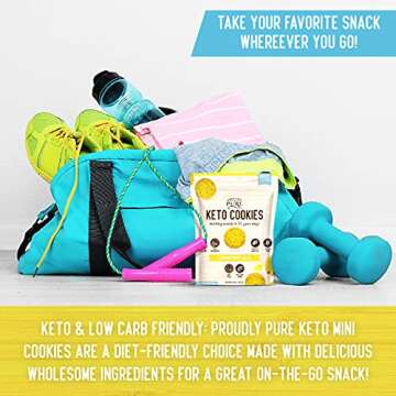 Proudly Pure Mini Bite Size Healthy Snackss - Healthy Keto Snacks Low Carb, Diet Friendly, Tasty and Delicious Gluten Free Food Treats Made With Real All Natural Ingredients Keto Cookies, Keto Snacks 3 Pack (Lemon poppy Seed)