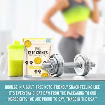 Proudly Pure Mini Bite Size Healthy Snackss - Healthy Keto Snacks Low Carb, Diet Friendly, Tasty and Delicious Gluten Free Food Treats Made With Real All Natural Ingredients Keto Cookies, Keto Snacks 3 Pack (Lemon poppy Seed)