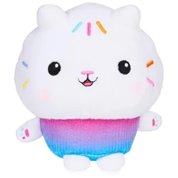 Gabby’s Dollhouse, 7-inch Cakey Cat Purr-ific Plush Toy, Kids Toys for Ages 3 and up