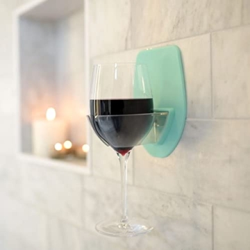 30 Watt Silicone Wine Glass Holder for Bath & Shower, Give The Gift of an at Home Spa Bathtub Relaxation