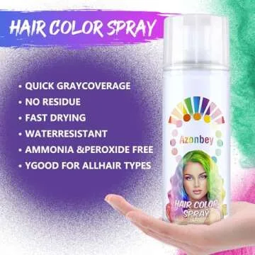Azonbey Temporary Hair Color Wax - Washable Hair Dye, Perfect for Parties & Events