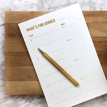 Two Tumbleweeds Meal Planning Notepad - What's for Dinner Weekly Meal Planner and Grocery List Magne...