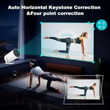 Mini Projector, Support 4K 1080P Portable Projector with Dual Band WIFI6 5G Wireless 5.2 Bluetooth Android 11, 200 ANSI Lumens, 180° Rotatable, Auto Keystone Correction,35"-130" Screen Video Projector