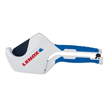 LENOX PVC Pipe Cutter, Ratcheting PCV Cutter, 1 ⅝”, Stainless Steel Blade for Clean Cuts (LXHT80...