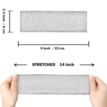 IVARYSS Workout Headbands for Women Non Slip, Premium Stretchy Soft Fabric Head Bands for Women's Hair, Wear for Yoga, Running, Sport, 6 Pack, Neutral Color