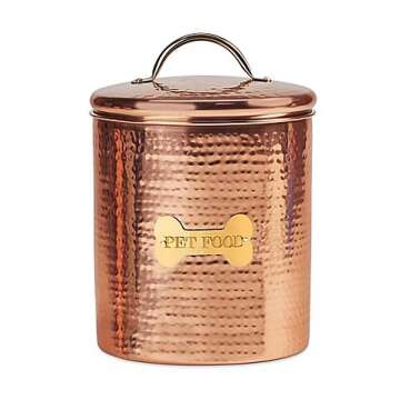 King Charles Copper Dog Canister | 10-Inch - Stylish Pet Storage