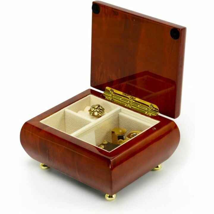 Wooden Music Jewelry Box - Plays Many Songs
