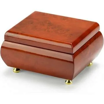 Wooden Music Jewelry Box - Plays Many Songs