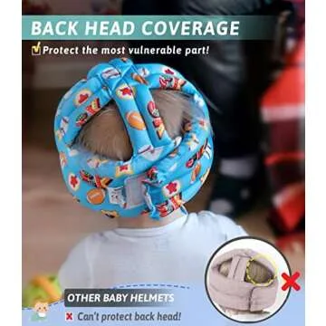 Baby Helmet for Crawling Walking Baby Head Protector - Head Protection for Infant Baby No Bumps and Soft Cushion Safety Headguard I Toddler Inflatable Helmets 1-2 Years Old, 6-12 Months