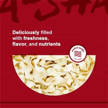 A-SHA Healthy Ramen Noodles, Extra-Wide Knife Cut Style Noodles with Spicy Fennel Sauce, Vegetarian Noodles, Flat, Extra-Wide Noodles, 1 Bag, 4 Servings