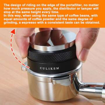 CULIKEM Espresso Tamper – Dual Head Coffee Distributor Tool