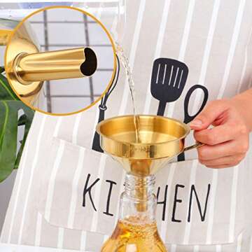 Stainless Steel Funnel with Strainer for Kitchen