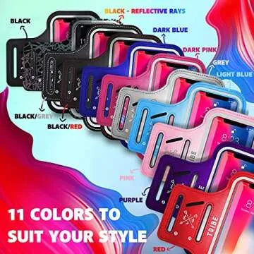 TRIBE Water Resistant Cell Phone Armband Case Running Holder for iPhone Pro Max Plus Mini SE (13/12/...