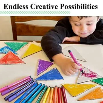 The Pencil Grip Magic Tri Stix, Non-Toxic and Washable Markers For Kids, 48 set, 36 Rainbow + 12 Global Skin Tone Markers, TPG-390