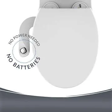 Bio Bidet Athens Toilet Seat with Perfect Fit, Fresh Water Spray, Non-Electric, Easy to Install Bidet, ROUND, White
