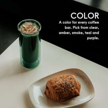 FLUR Double-Walled Iced Coffee Glass Set - 15.5oz