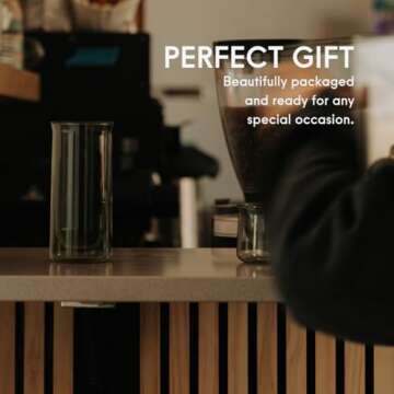 FLUR Double-Walled Iced Coffee Glass Set - 15.5oz