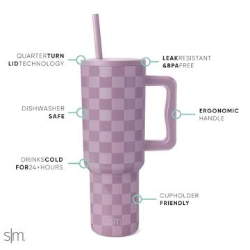 Simple Modern 40 oz Insulated Tumbler with Straw and Handle