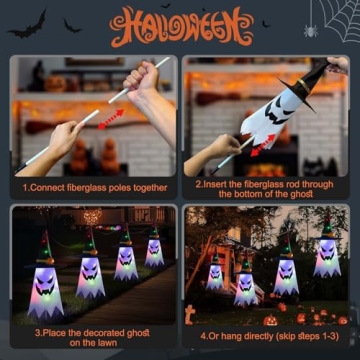 Halloween Ghost Pathway Lights for Outdoor Decor
