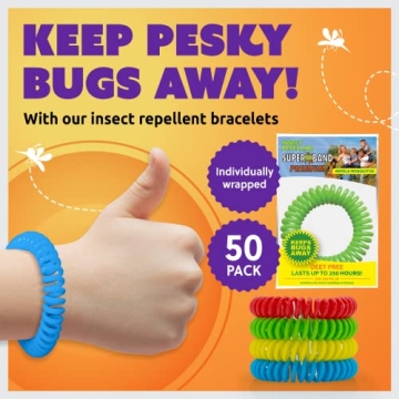Superband Mosquito Repellent Bracelets - Pack of 50
