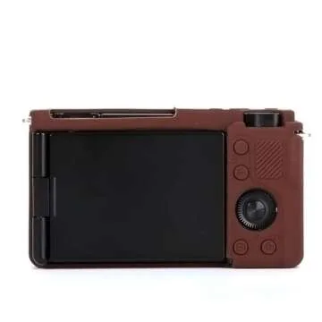 Pocoukate Camera Case for Sony ZV-E10 / ZV-E10L, Vlog Style Alpha ZV-E10 ZV-E10L Digital Camera Anti-Scratch Slim Fit Soft DSLR Camera Sleeve with Screen Protector (Coffee)