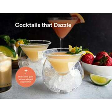 KooK Caviar Servering Set, Glass Chiller Serving Dish with Ice Holder, for Shrimp, Appetizers, Liquor, Martinis and Cocktails, Dishwasher Safe, 5 oz Bowl