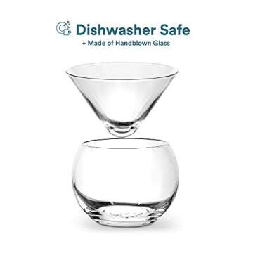 KooK Caviar Servering Set, Glass Chiller Serving Dish with Ice Holder, for Shrimp, Appetizers, Liquor, Martinis and Cocktails, Dishwasher Safe, 5 oz Bowl