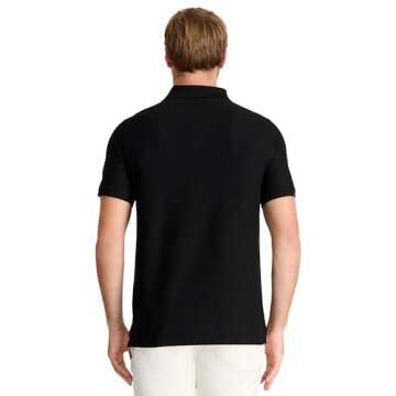 IZOD Men's Advantage Performance Short-Sleeve Polo Shirt, Black, XX-Large